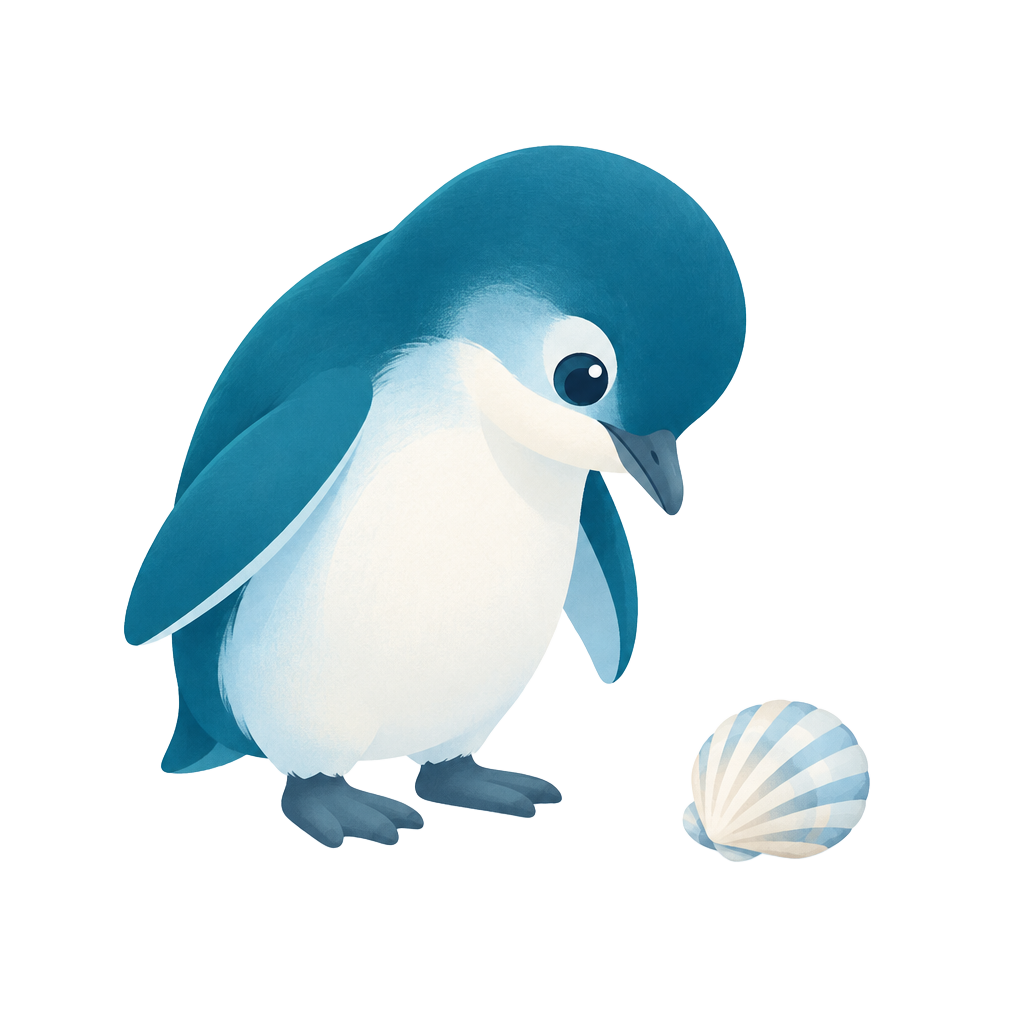 Ilustracja pingwina małego